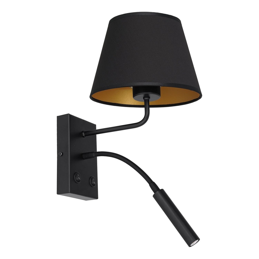 Kinkiet ARDEN 1xE27/60W/230V + 1xG9/8W czarny/złoty