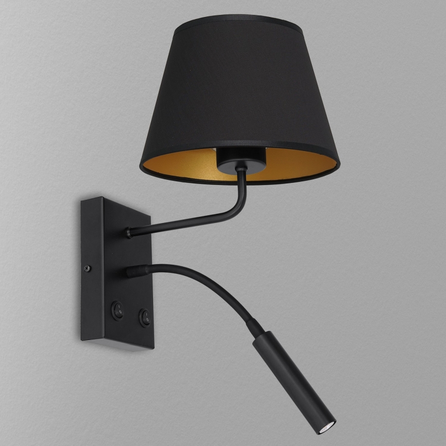 Kinkiet ARDEN 1xE27/60W/230V + 1xG9/8W czarny/złoty