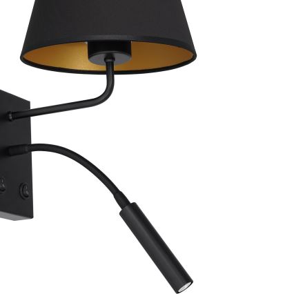 Kinkiet ARDEN 1xE27/60W/230V + 1xG9/8W czarny/złoty