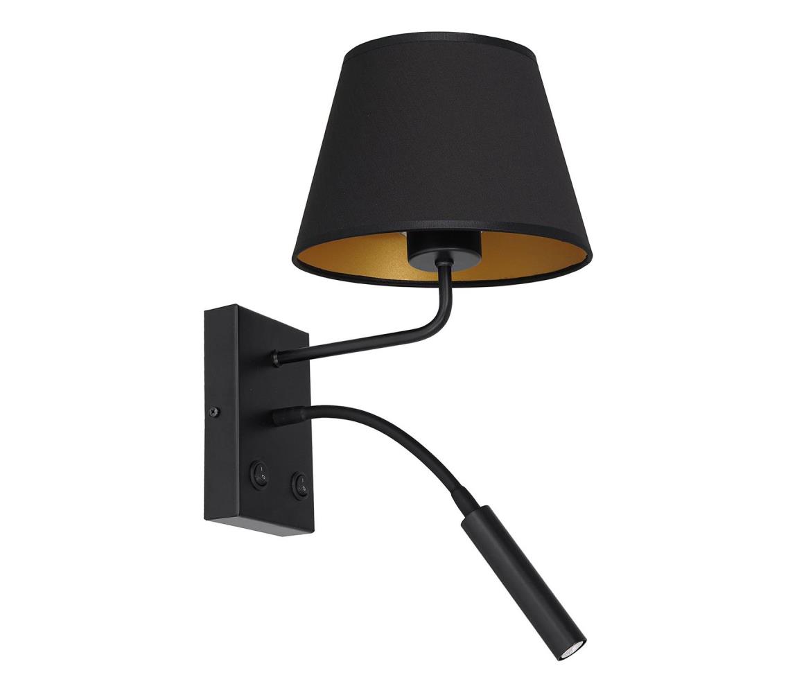 Kinkiet ARDEN 1xE27/60W/230V + 1xG9/8W czarny/złoty