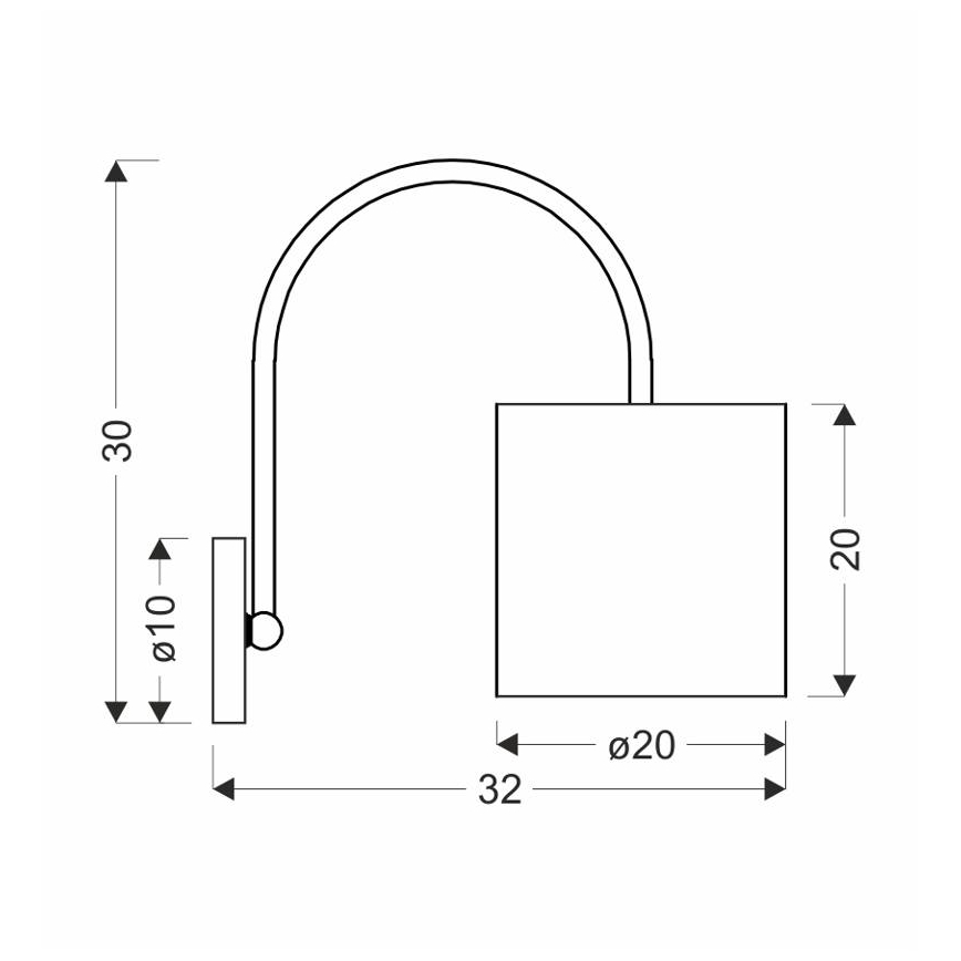 Kinkiet ATLANTA 1xE27/40W/230V biały