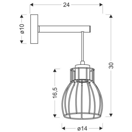 Kinkiet BERNITA 1xE27/60W/230V