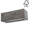 Kinkiet BLOCK 1xE27/40W/230V beton - certyfikat FSC