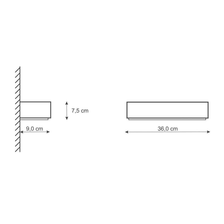 Kinkiet BRICK 2xE14/12W/230V gips/biały