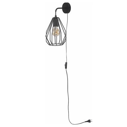 TK Lighting 2288 - Kinkiet BRYLANT BLACK 1xE27/60W/230V