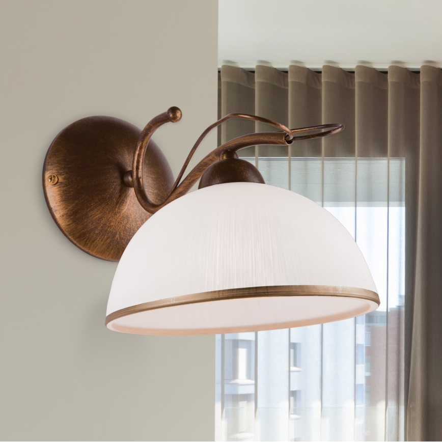 Kinkiet COBRA 1xE27/60W/230V brąz/patyna