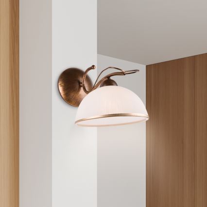 Kinkiet COBRA 1xE27/60W/230V brąz/patyna