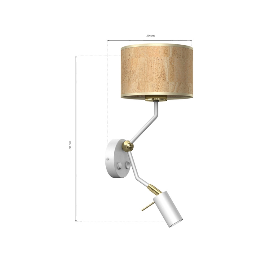 Kinkiet CORK 1xE27/40W/230V + 1xGU10/MR11/7W