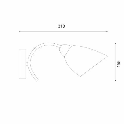 Kinkiet DONNA 1xE27/60W/230V nikiel