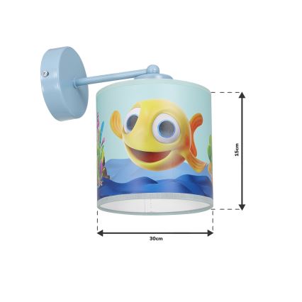Kinkiet dziecięcy FISH 1xE27/60W/230V