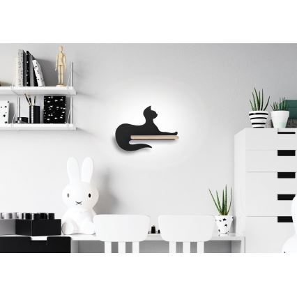Kinkiet dziecięcy LED z półką BLACK CAT LED/5W/230V, 
