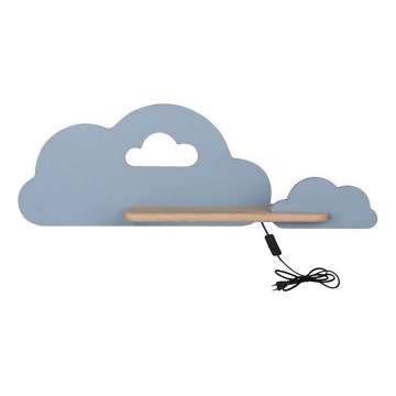 Kinkiet dziecięcy LED z półką CLOUD LED/5W/230V niebieski 