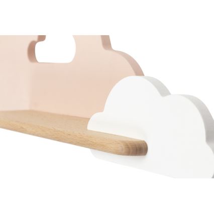 Kinkiet dziecięcy LED z półką CLOUD LED/5W/230V różowy/biały,