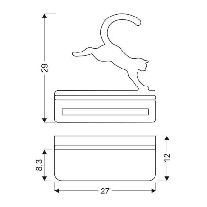 Kinkiet dziecięcy LED z półką JUMPING CAT LED/5W/230V, 