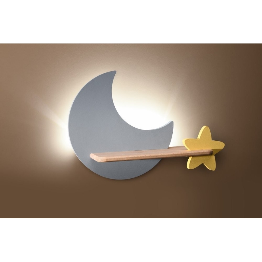 Kinkiet dziecięcy LED z półką MOON LED/5W/230V, 