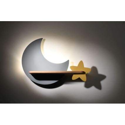 Kinkiet dziecięcy LED z półką MOON LED/5W/230V, 
