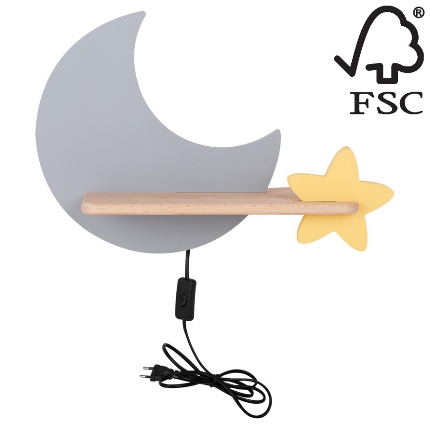 Kinkiet dziecięcy LED z półką MOON LED/5W/230V, 
