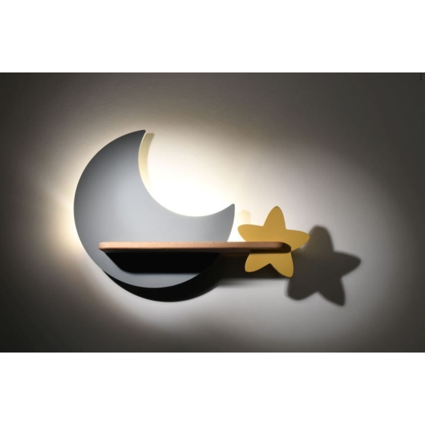 Kinkiet dziecięcy LED z półką MOON LED/5W/230V, 