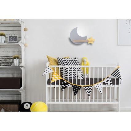 Kinkiet dziecięcy LED z półką MOON LED/5W/230V, 