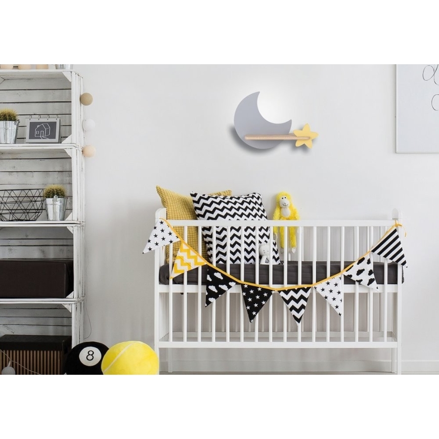 Kinkiet dziecięcy LED z półką MOON LED/5W/230V, 