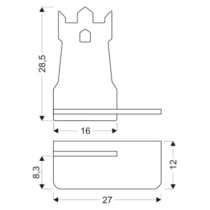 Kinkiet dziecięcy LED z półką TOWER LED/4W/230V czarny/drewno