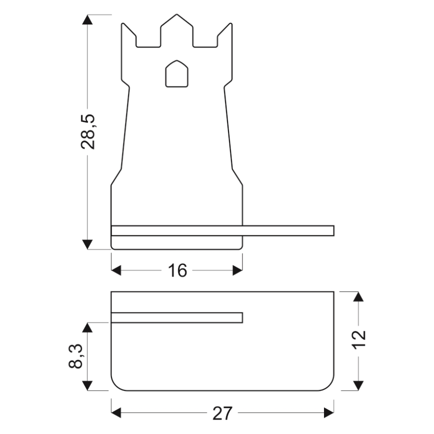 Kinkiet dziecięcy LED z półką TOWER LED/4W/230V czarny/drewno