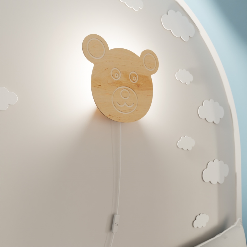 Kinkiet dziecięcy TED 1xE14/10W/230V niedźwiedź