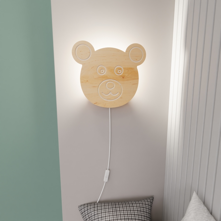 Kinkiet dziecięcy TED 1xE14/10W/230V niedźwiedź