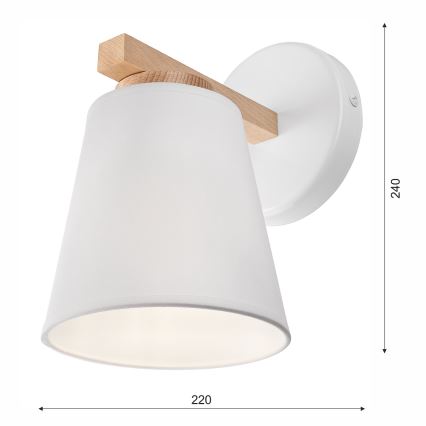 Kinkiet ELLIE 1xE27/60W/230V buk
