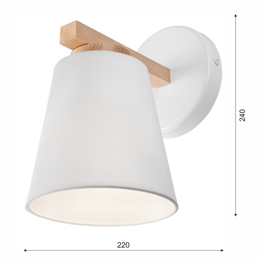 Kinkiet ELLIE 1xE27/60W/230V buk