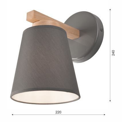 Kinkiet ELLIE 1xE27/60W/230V buk
