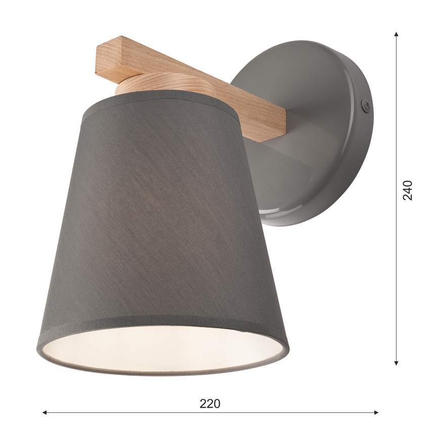 Kinkiet ELLIE 1xE27/60W/230V buk
