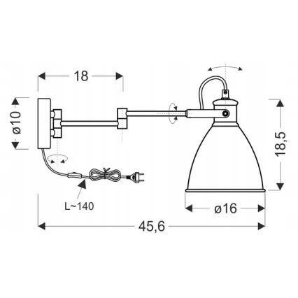 Kinkiet ESPERA 1xE27/40W/230V