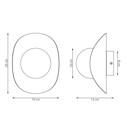 Kinkiet FIERO 1xG9/8W/230V szary