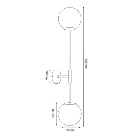 Kinkiet GLAME 2xE27/15W/230V