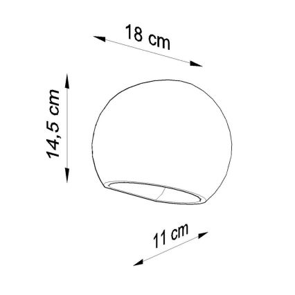 Kinkiet GLOBE 1xE27/60W/230V biały