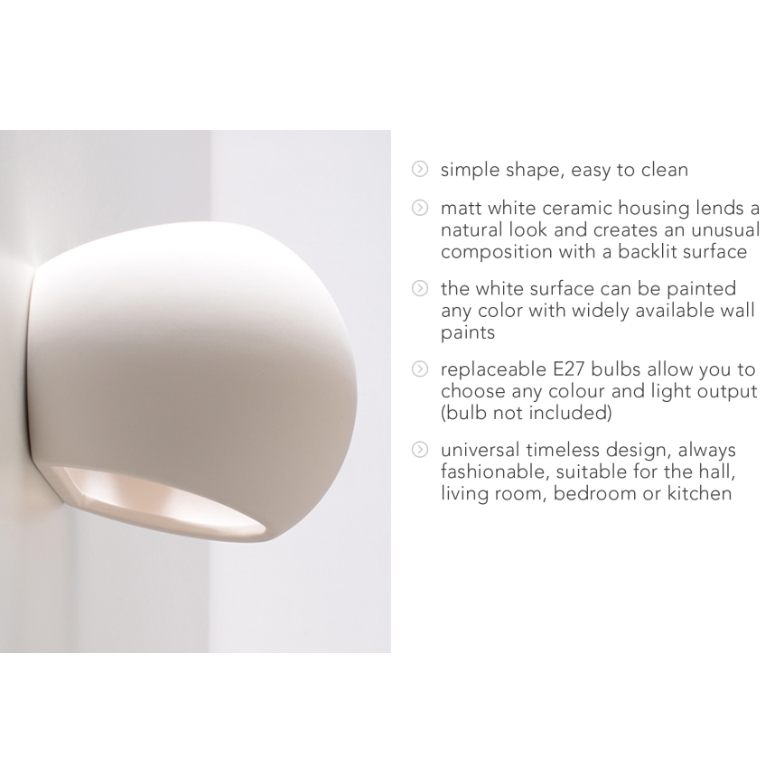 Kinkiet GLOBE 1xE27/60W/230V biały