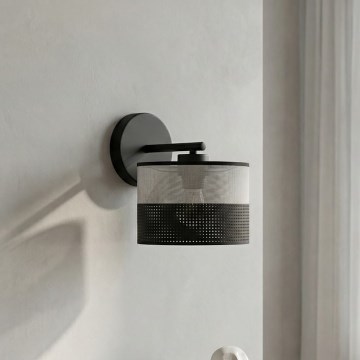 Kinkiet KARBON 1xE27/15W/230V czarny/szary