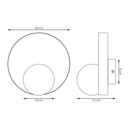 Kinkiet KIDO 1xG9/8W/230V szary