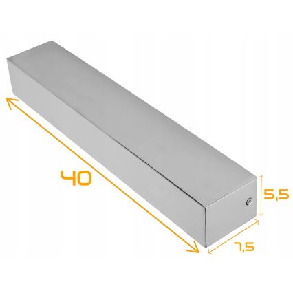 Kinkiet łazienkowy LED/9W/230V 40 cm IP44 błyszczący chrom