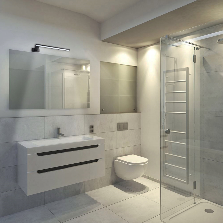 Kinkiet łazienkowy LED SHINE LED/11W/230V 42 cm IP44 czarny