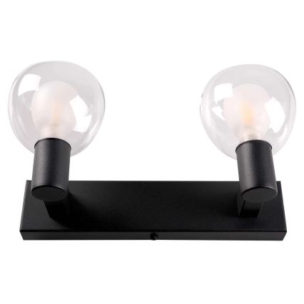 Kinkiet łazienkowy POLA 2xG9/5W/230V IP44 czarny/przezroczysty