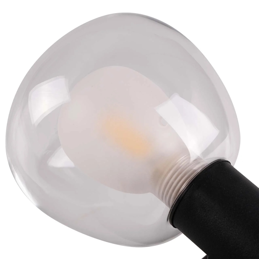 Kinkiet łazienkowy POLA 2xG9/5W/230V IP44 czarny/przezroczysty