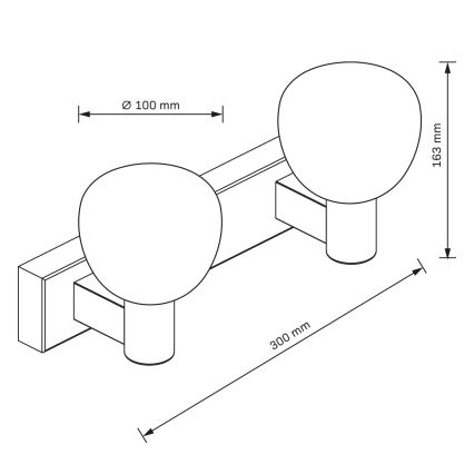 Kinkiet łazienkowy POLA 2xG9/5W/230V IP44 czarny/przezroczysty