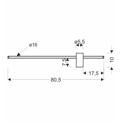 Kinkiet LED ARIAN/13W/230V czarny
