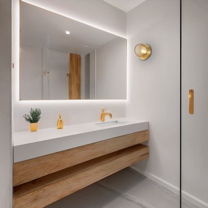 Kinkiet LED BOLLA LED/3W/230V, złoty/dymny beżowy