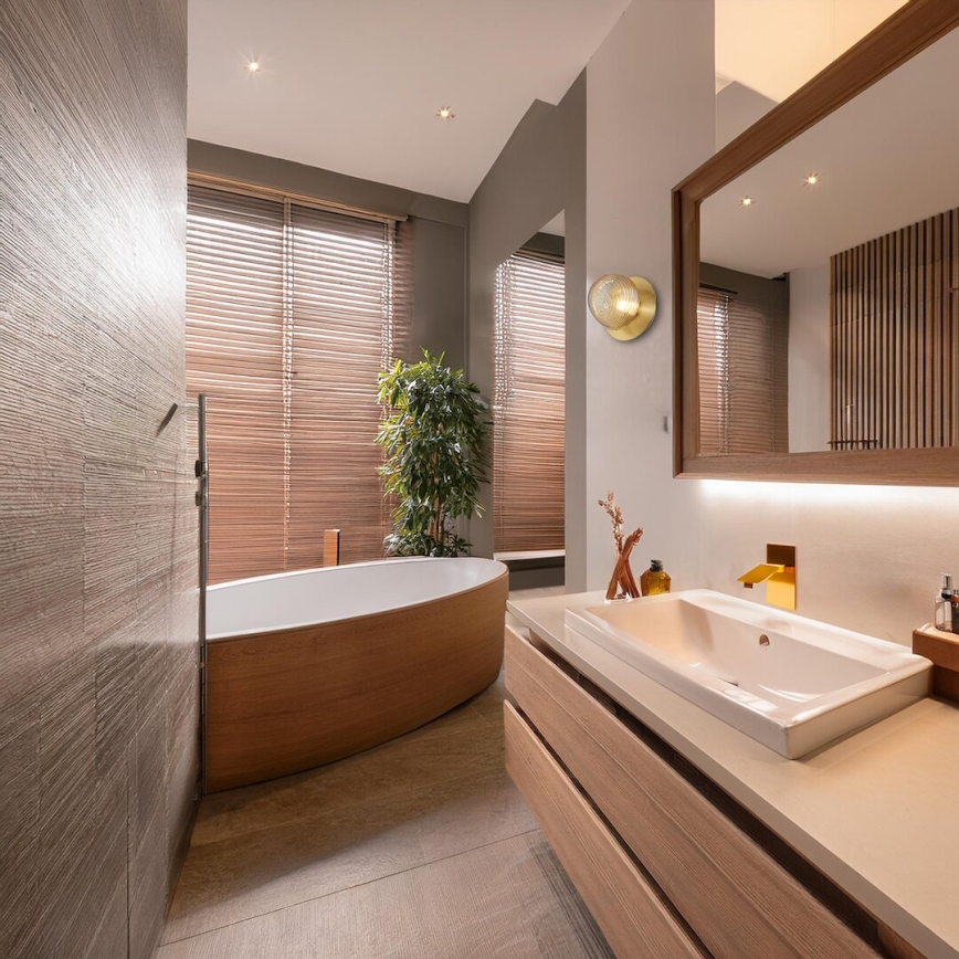 Kinkiet LED BOLLA LED/3W/230V, złoty/dymny beżowy