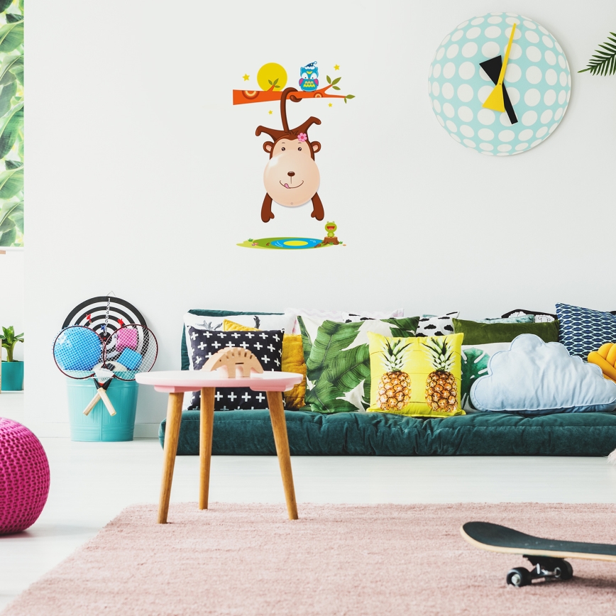 Kinkiet LED dziecięcy MONKEY LED/0,6W/3xAAA