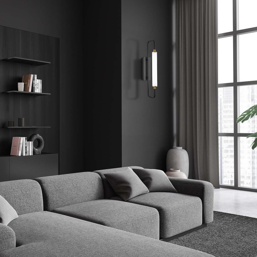 Kinkiet LED FELICJA, 10W, 230V, 4000K, czarny