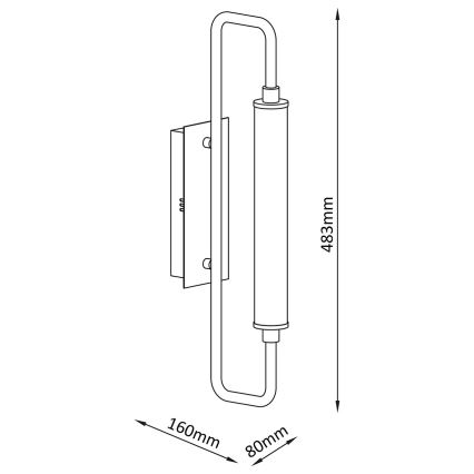 Kinkiet LED FELICJA, 10W, 230V, 4000K, czarny